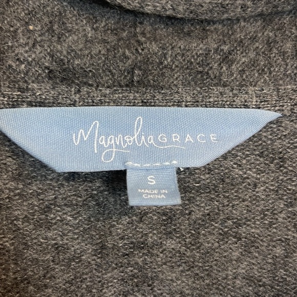 Magnolia Grace gray 100% cashmere open front cardigan size small - Picture 3 of 7